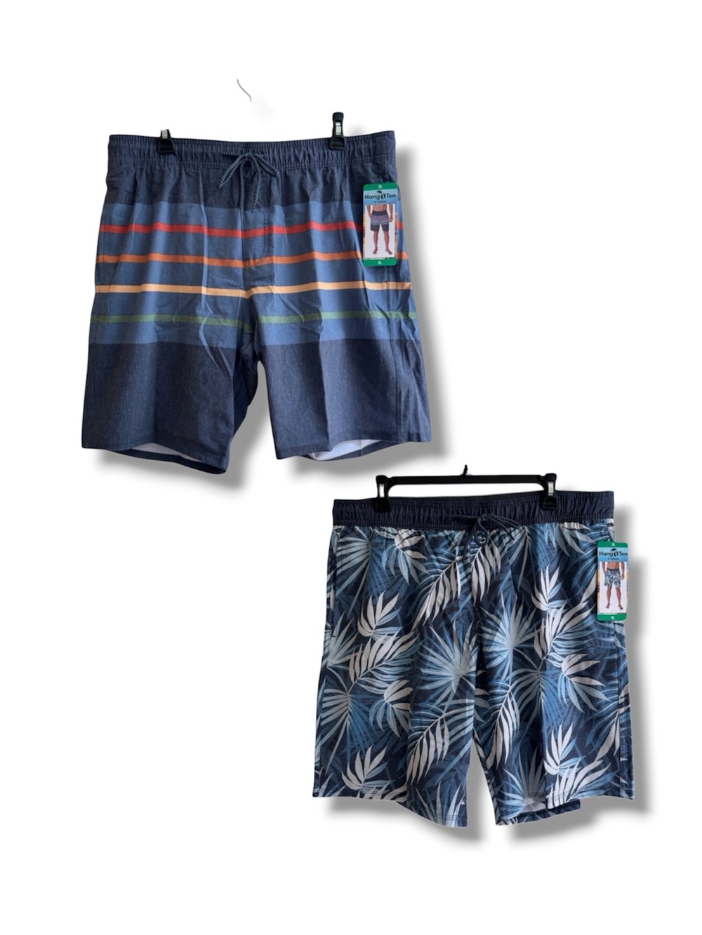 Hang Ten Men's Navy Blue Swim Shorts - Pack of 2